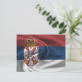 Carte Postale Drapeau Serbie (Debout devant)