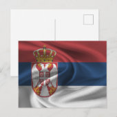 Carte Postale Drapeau Serbie (Devant / Derrière)