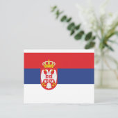 Carte Postale Drapeau Serbie (Debout devant)