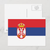 Carte Postale Drapeau Serbie (Devant / Derrière)