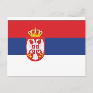 Carte Postale Drapeau Serbie