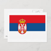 Carte postale Drapeau Serbie (Devant / Derrière)