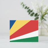 Carte Postale Drapeau seychellois, Drapeau seychellois (Debout devant)