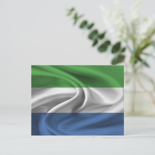 Carte Postale Drapeau Sierra Leone (Debout devant)