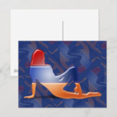 Carte Postale Drapeau Silhouette pour fille arménienne (Devant / Derrière)