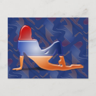 Carte Postale Drapeau Silhouette pour fille arménienne