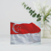 Carte Postale drapeau singapour (Debout devant)