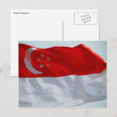 Carte Postale drapeau singapour (Devant / Derrière)