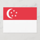 Carte postale Drapeau Singapour (Devant)
