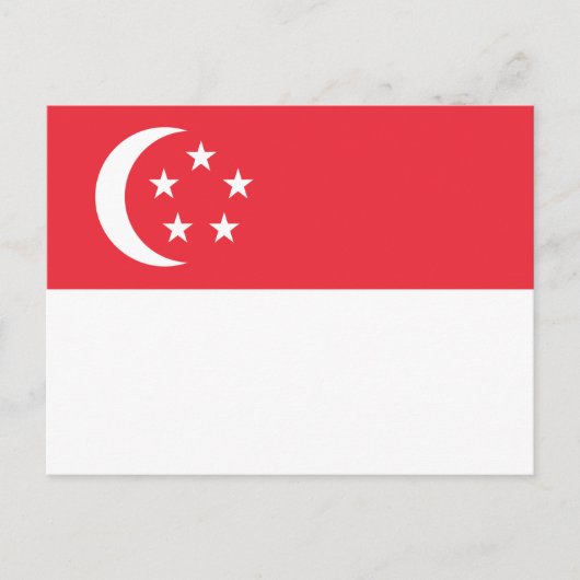 Carte postale Drapeau Singapour (Devant)