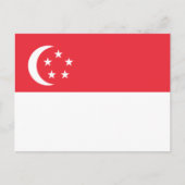 Carte Postale Drapeau singapourien, Drapeau de Singapour (Devant)