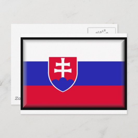 Carte Postale Drapeau Slovaquie (Devant / Derrière)
