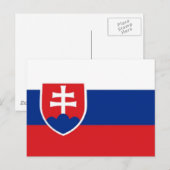 Carte Postale Drapeau Slovaquie (Devant / Derrière)