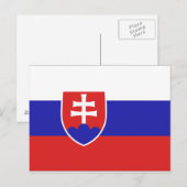 Carte Postale Drapeau Slovaquie (Devant / Derrière)