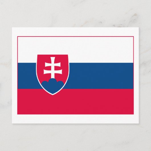 Carte postale Drapeau Slovaquie (léger) (Devant)