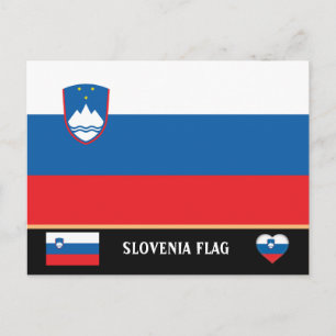 Carte Postale Drapeau slovène & Slovénie - Voyage, vacances/spor