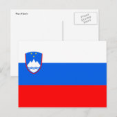 Carte Postale drapeau slovenia (Devant / Derrière)
