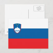 Carte postale Drapeau Slovénie (Devant / Derrière)