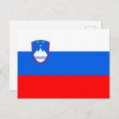 Carte Postale Drapeau Slovénie (Devant / Derrière)