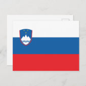 Carte postale Drapeau Slovénie (Devant / Derrière)