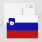 Carte Postale Drapeau Slovénie (Devant / Derrière)
