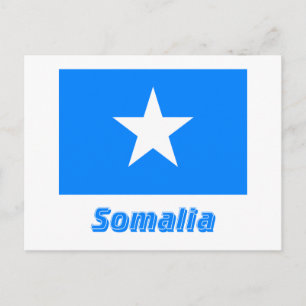 Carte Postale Drapeau Somalie avec nom