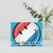 Carte Postale Drapeau souriant Luxembourg (Debout devant)