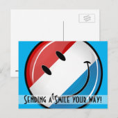 Carte Postale Drapeau souriant Luxembourg (Devant / Derrière)