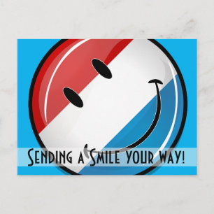Carte Postale Drapeau souriant Luxembourg