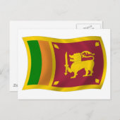 Carte postale Drapeau Sri Lanka (Devant / Derrière)