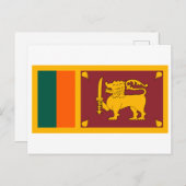 Carte postale Drapeau Sri Lanka (Devant / Derrière)