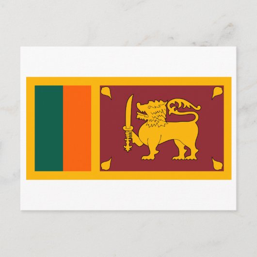 Carte postale Drapeau Sri Lanka (Devant)