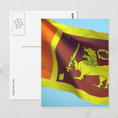 Carte Postale drapeau sri lankais (Devant / Derrière)