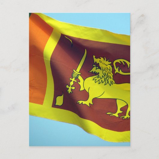 Carte Postale drapeau sri lankais (Devant)