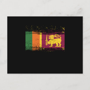 Carte Postale Drapeau sri lankais Culture Sri Lanka Pays nationa