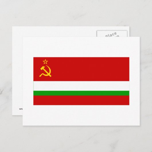Carte Postale Drapeau SSR tadjik (Devant / Derrière)