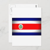 Carte Postale Drapeau stylisé du Costa Rica (Devant / Derrière)