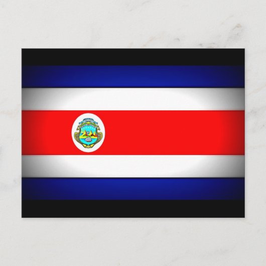 Carte Postale Drapeau stylisé du Costa Rica (Devant)