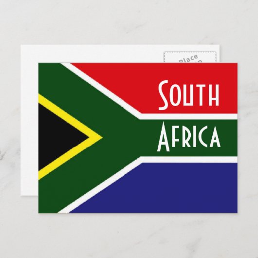 Carte Postale drapeau sud-africain (Devant / Derrière)