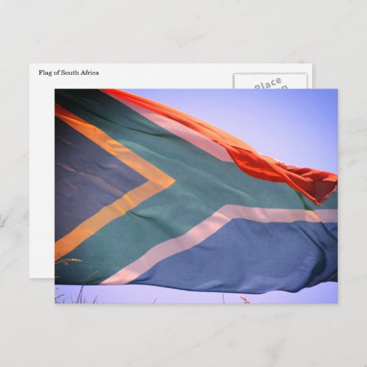 Carte Postale drapeau sud-africain (Devant / Derrière)