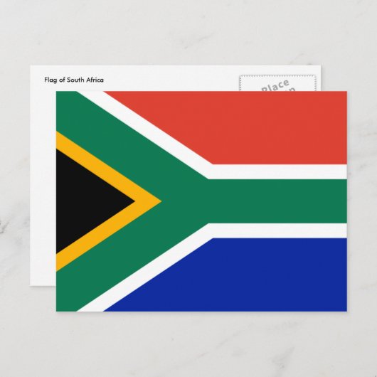 Carte Postale drapeau sud-africain (Devant / Derrière)