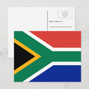 Carte Postale Drapeau sud-africain, Drapeau de l'Afrique du Sud