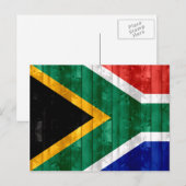 Carte Postale Drapeau sud-africain en bois (Devant / Derrière)