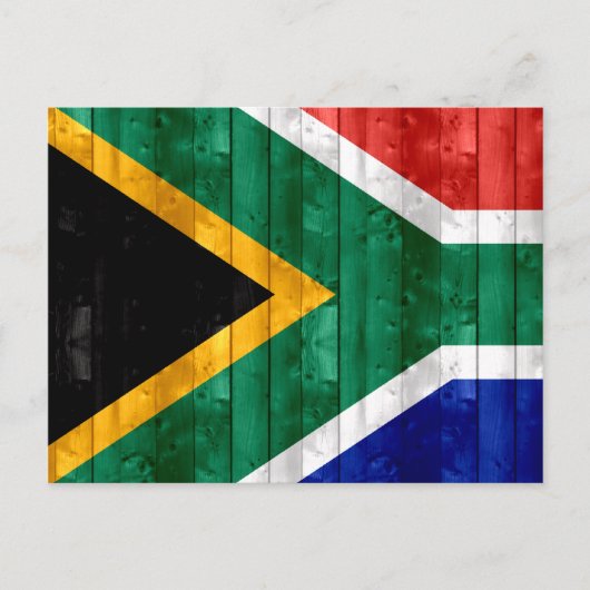 Carte Postale Drapeau sud-africain en bois (Devant)