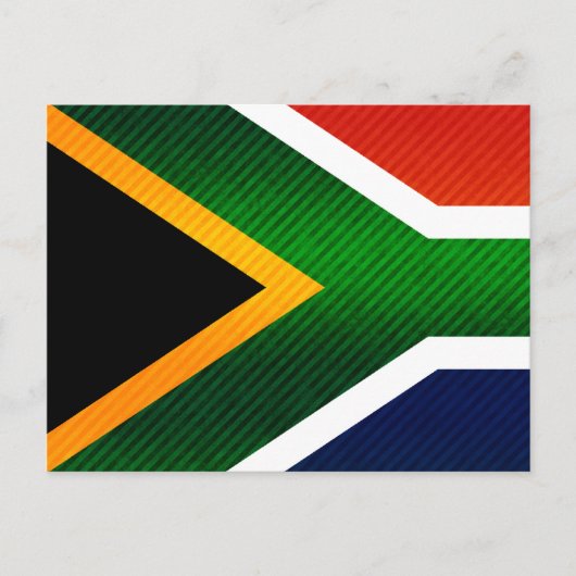 Carte Postale Drapeau sud-africain rayé moderne (Devant)