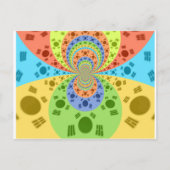 Carte Postale Drapeau sud-coréen Inspiré Art Abstrait Impression (Devant)