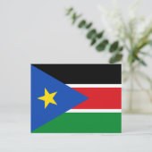 Carte Postale Drapeau sud-soudanais, Drapeau du Soudan du Sud (Debout devant)