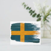 Carte postale drapeau Suède (Debout devant)
