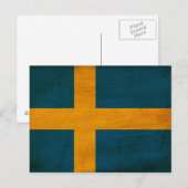 Carte Postale Drapeau Suède (Devant / Derrière)