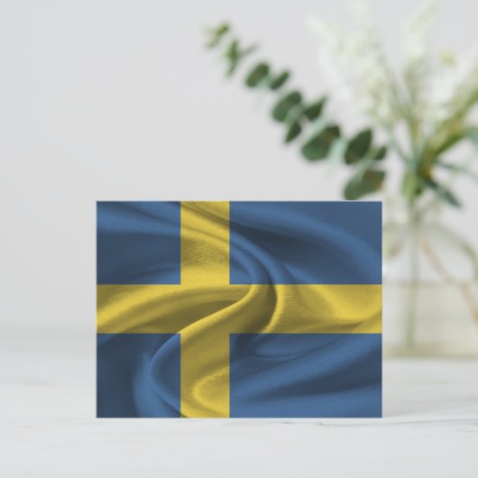Carte Postale Drapeau Suède (Debout devant)
